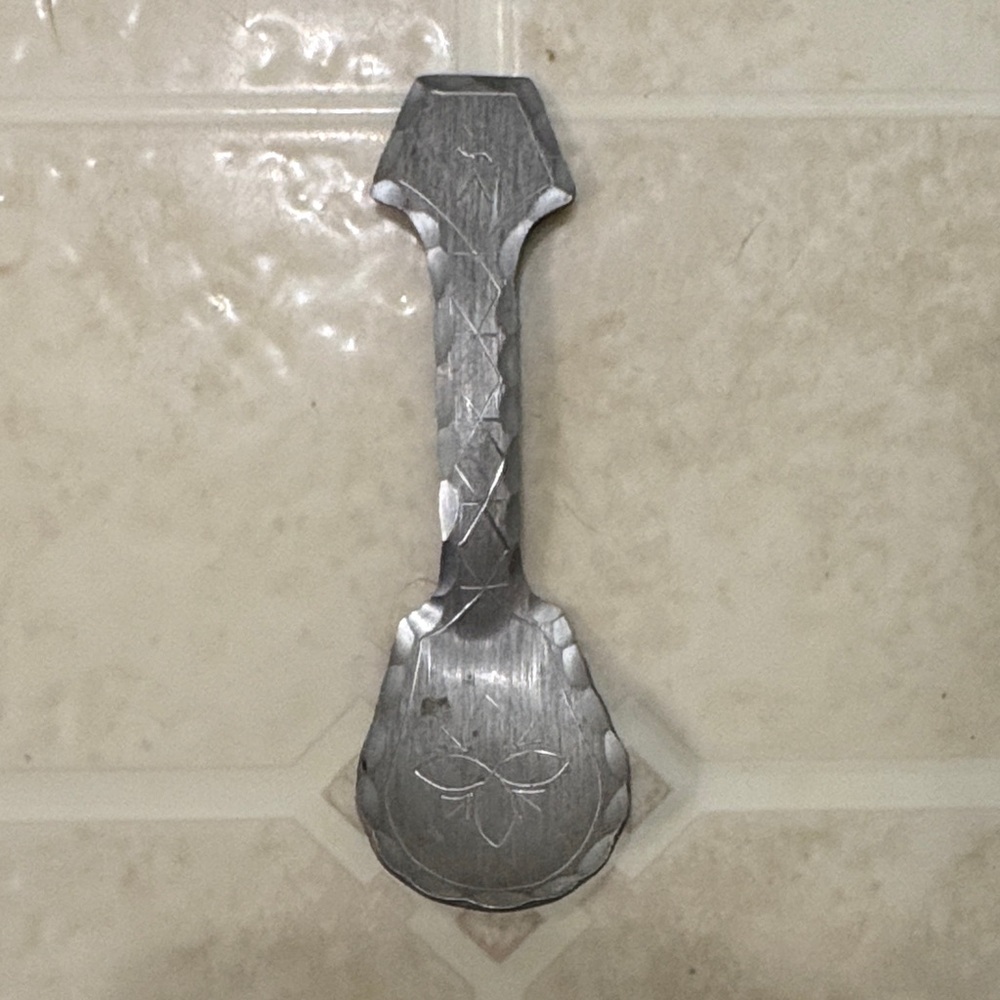 Vintage Jokkmokks Handarbete Tenn Scandinavian Pewter Tin Spoon